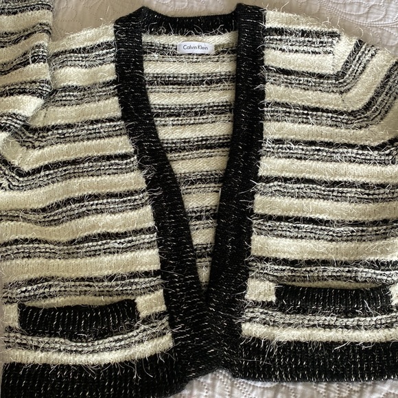 Calvin Klein cropped textured jacket Sz S - Picture 2 of 4